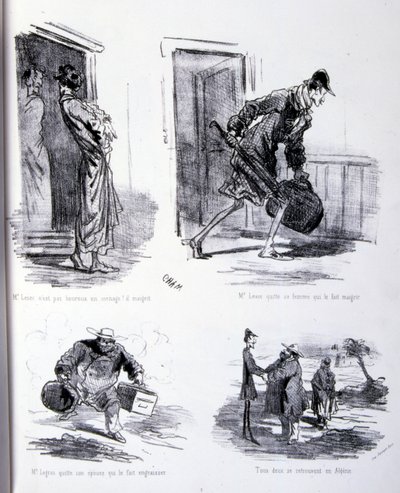 ilustracja do Sztuki tuczu i odchudzania autorstwa Amédée de Noé