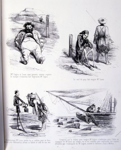 ilustracja do Sztuki tuczu i odchudzania autorstwa Amédée de Noé