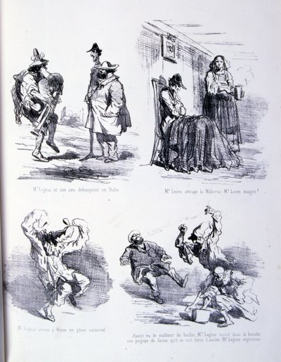 ilustracja do Sztuki tuczu i odchudzania autorstwa Amédée de Noé