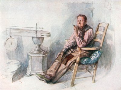 Stary rolnik (kolorowa litografia) autorstwa Amedee (after) Forestier