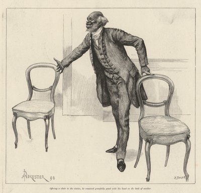 Strażnik Złotej Bramy, autor: Bret Harte autorstwa Amedee Forestier