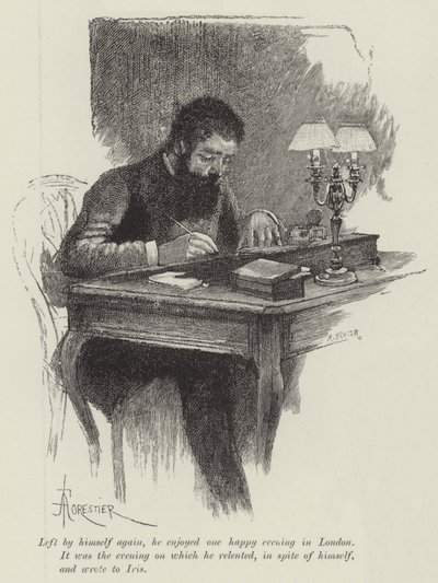 Ślepa miłość — Wilkie Collins autorstwa Amedee Forestier