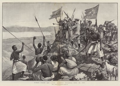 Pierwszy widok na Jezioro Albert Nyanza, 13 grudnia 1887 r. autorstwa Amedee Forestier