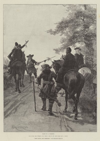 O wiarę i wolność — Walter Besant autorstwa Amedee Forestier