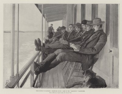 Od Euston do Klondike, do domu, niektórzy pasażerowie Hamiltona autorstwa Amedee Forestier