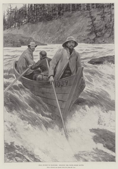 Od Euston do Klondike, strzelając do White-Horse Rapids autorstwa Amedee Forestier
