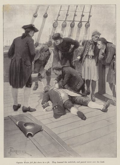 Ilustracja do Szczęścia Susan Bell — Sir Walter Besant autorstwa Amedee Forestier