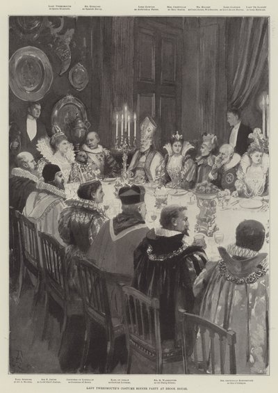 Przyjęcie kostiumowe Lady Tweedmouth w Brook House autorstwa Amedee Forestier