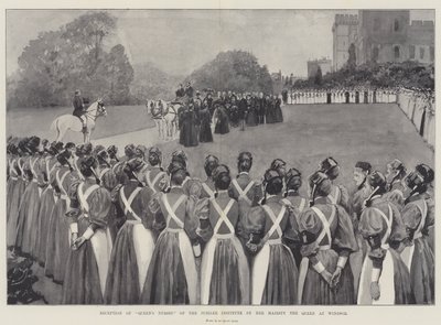 Przyjęcie Królewskich Pielęgniarek Instytutu Jubileuszowego przez Jej Królewską Mość Królową w Windsor autorstwa Amedee Forestier
