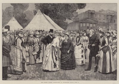 Jubileuszowe przyjęcie królowej w Pałacu Buckingham, 29 czerwca autorstwa Amedee Forestier