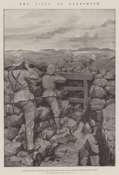 Oblężenie Ladysmith litho autorstwa Amedee Forestier