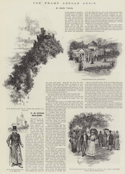 Znowu włóczęga za granicą, Mark Twain autorstwa Amedee Forestier
