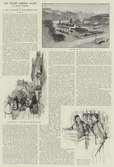 Znowu włóczęga za granicą, Mark Twain autorstwa Amedee Forestier