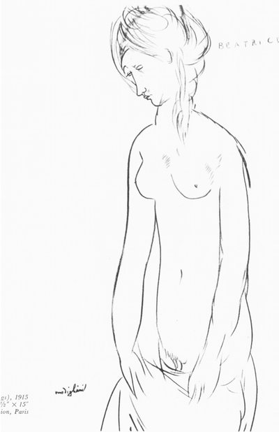Beatrice Hastings, 1915 (czarna kredka na papierzehttp:gem.bridgemanimages.comlightbox5477500er) autorstwa Amedeo Modigliani