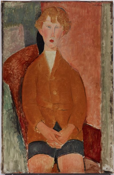 Chłopiec w krótkich spodniach autorstwa Amedeo Modigliani
