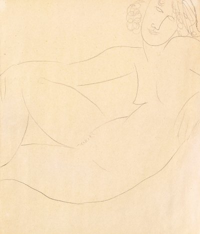 Naga kobieta pochylona, ​​1918 autorstwa Amedeo Modigliani