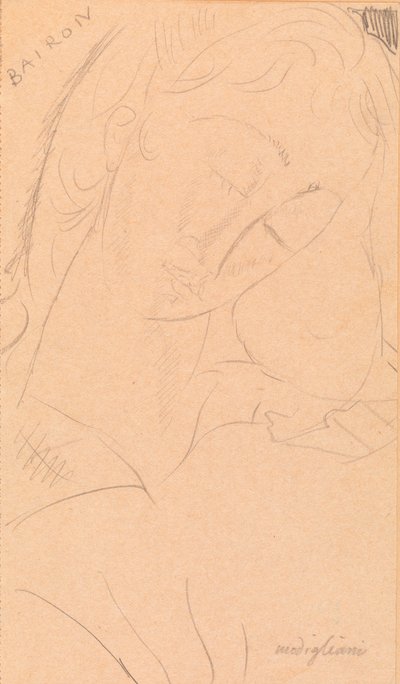 Głowa - Bairon autorstwa Amedeo Modigliani