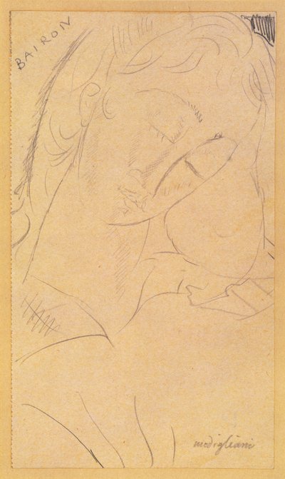 Głowa - Bairon autorstwa Amedeo Modigliani