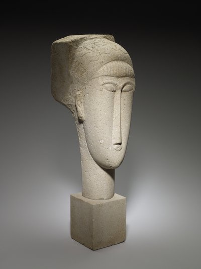 Głowa, 1911-12 (wapień) autorstwa Amedeo Modigliani