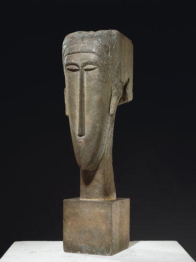 Głowa, ok. 1910-12 (wapień) autorstwa Amedeo Modigliani