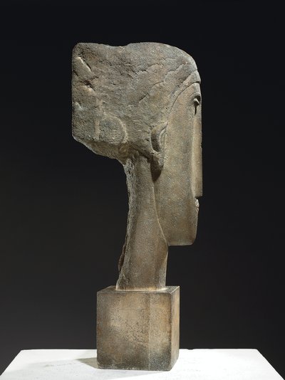 Głowa, ok. 1910-12 (wapień) autorstwa Amedeo Modigliani