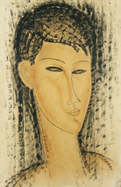 Szef Młodych Kobiet; Głowa młodej kobiety, 1914 autorstwa Amedeo Modigliani