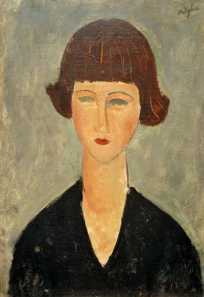 Młoda brunetka autorstwa Amedeo Modigliani