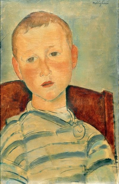 Chłopiec w pasiastym swetrze autorstwa Amedeo Modigliani