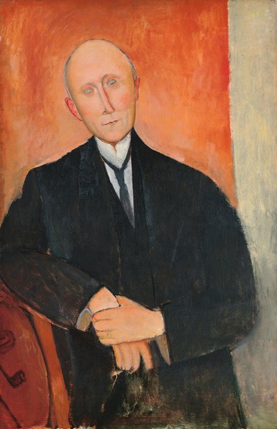 Mężczyzna na pomarańczowym tle autorstwa Amedeo Modigliani