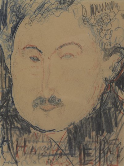 Portret Adolphe Baslera, ok. 1916 (kredka Conté) autorstwa Amedeo Modigliani