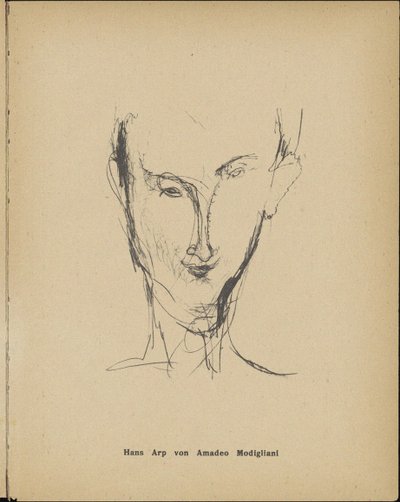Portret Hansa Arpa 1886-1966, 1916. autorstwa Amedeo Modigliani