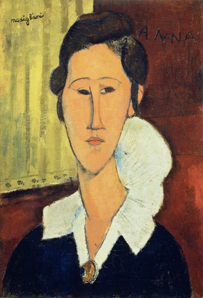 Portrait of Madame Hanka Zborowska, 1917 autorstwa Amedeo Modigliani