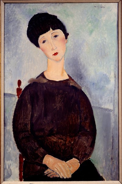 Portret siedzącej brązowej dziewczyny Obraz Amedeo Modigliani autorstwa Amedeo Modigliani