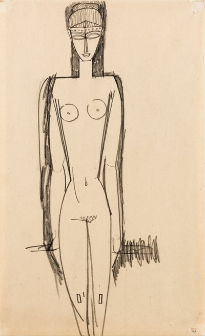 Stojący nago; Nie stoi, ok. 1910-1911 autorstwa Amedeo Modigliani