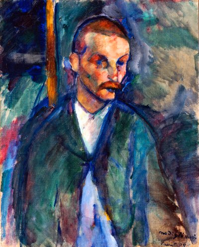 Żebrak z Livorno, sierpień 1909 (olej na płótnie) autorstwa Amedeo Modigliani