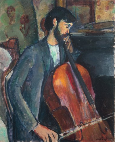 Wiolonczelista autorstwa Amedeo Modigliani