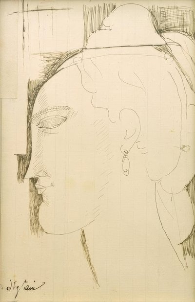Głowa kobiety autorstwa Amedeo Modigliani