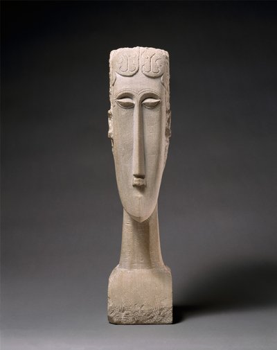 Głowa kobiety, 1912 (wapień) autorstwa Amedeo Modigliani