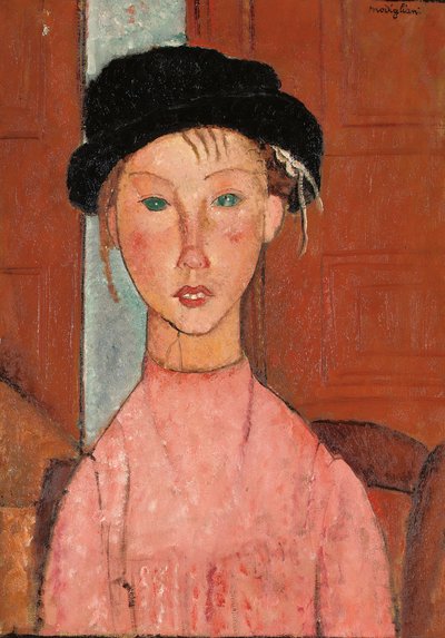 Młoda dziewczyna w berecie, 1918 autorstwa Amedeo Modigliani
