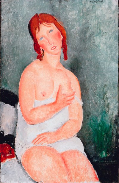 Młoda kobieta w koszuli, 1818 autorstwa Amedeo Modigliani