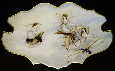 Wróżki bawiące się owadami, ok. 1860 (akwarela i ołówek na papierze) autorstwa Amelia Jane Murray