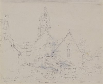 Zrujnowany kościół, ok.1803 (ołówek) autorstwa Amelia Long
