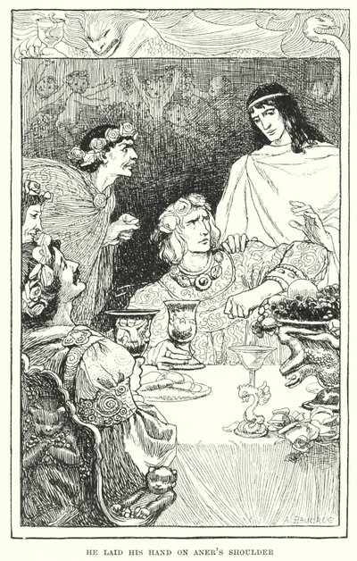 Położył rękę na ramieniu Anera (grawerunek) autorstwa Amelia M. (attr.to) Bowerley or Bauerle