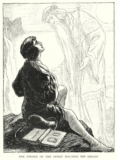 Palec ducha dotknął jego piersi (rycina) autorstwa Amelia M. (attr.to) Bowerley or Bauerle