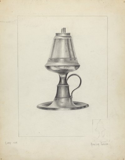 Lampa kamfenowa autorstwa Amelia Tuccio