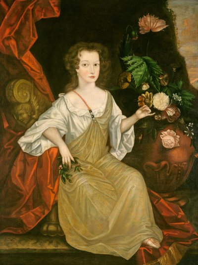 Młoda kobieta z motylem autorstwa American 18th Century