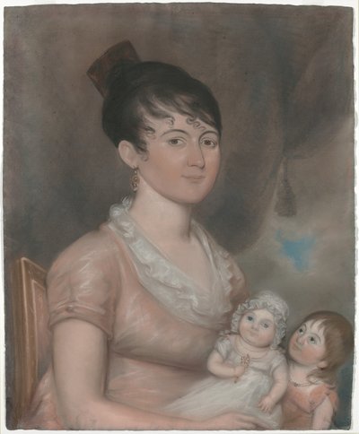 Anna Margaret Blake i jej dwoje dzieci autorstwa American 19th Century