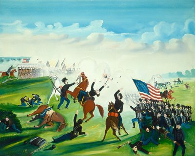 Bitwa wojny domowej autorstwa American 19th Century