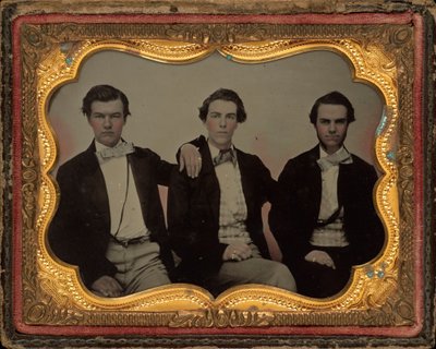 Portret trzech młodych mężczyzn autorstwa American 19th Century