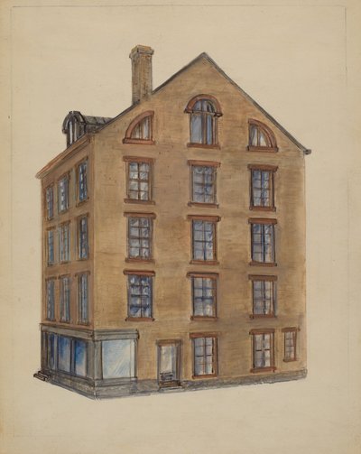 Róg ulic Pearl i John Street autorstwa American 20th Century